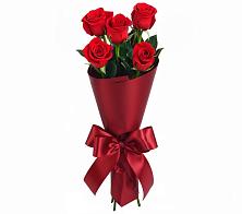 Букет 5 Красных роз Эдлесс Лав в Яблочном
