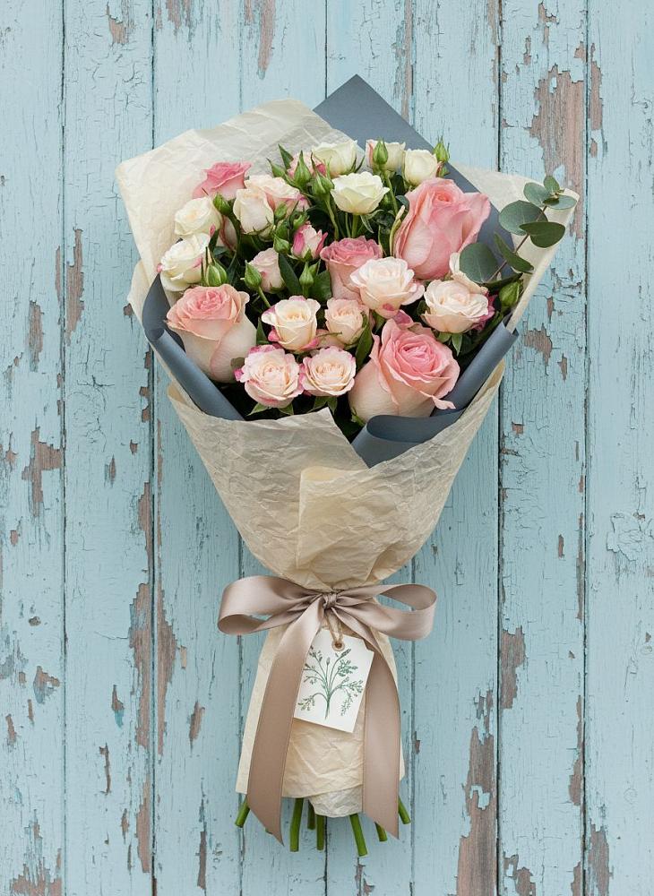 Букет цветов из: Розы в Яблочном