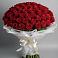 Букет 101 Красная роза Блэк Мэджик в Яблочном