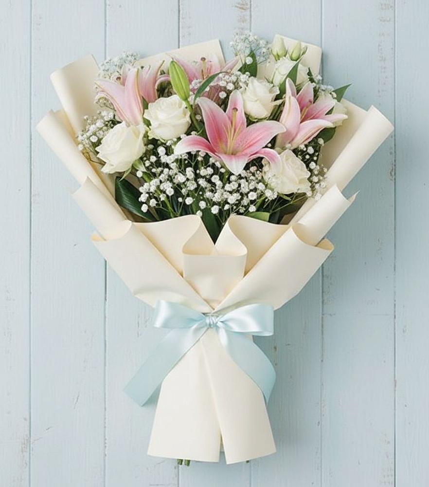 Букет цветов из: Лилии в Яблочном