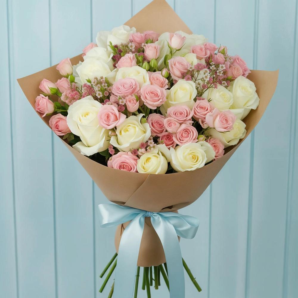 Букет цветов из: Розы в Яблочном