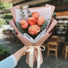 Букет цветов из:  Розы #REPLACE_PRED# Яблочном