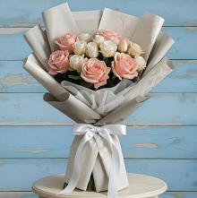 Букет цветов из:  Розы #REPLACE_PRED# Яблочном