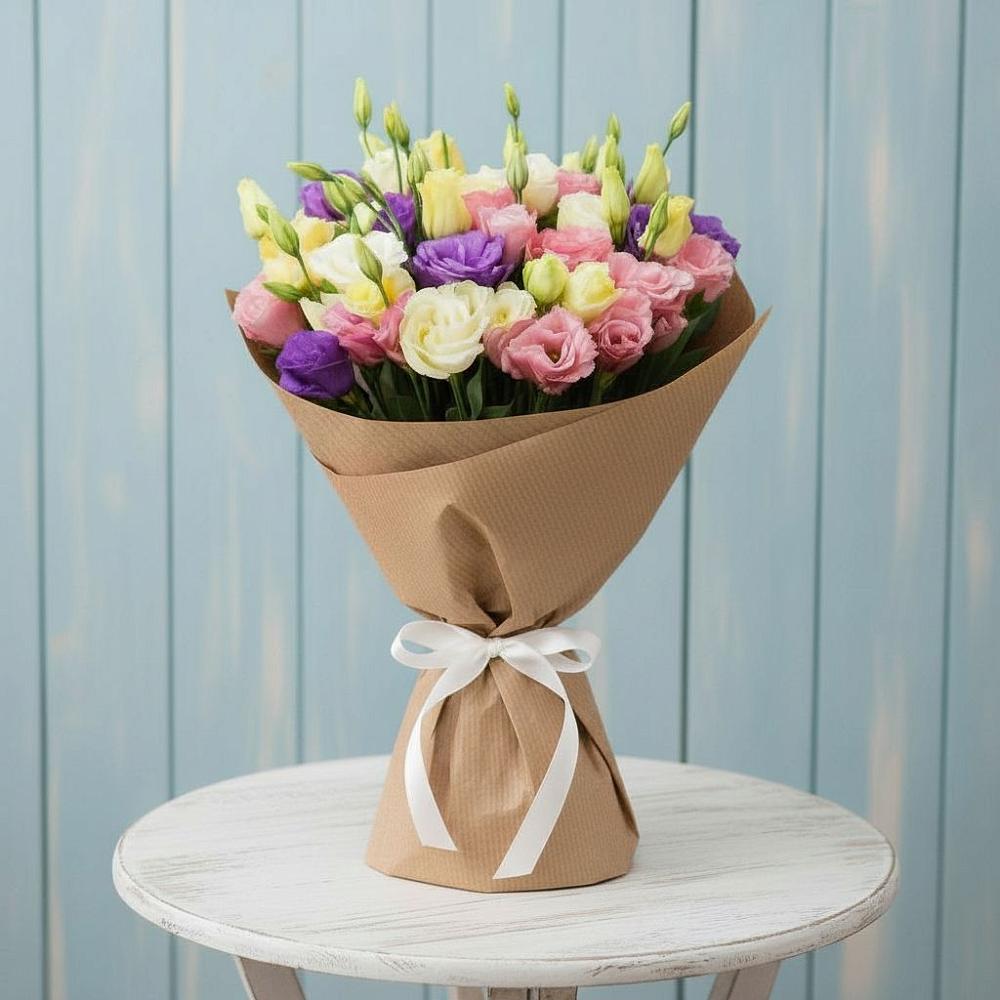 Букет цветов из: Лизиантусы в Яблочном