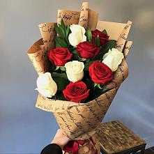 Букет цветов из:  Розы #REPLACE_PRED# Яблочном
