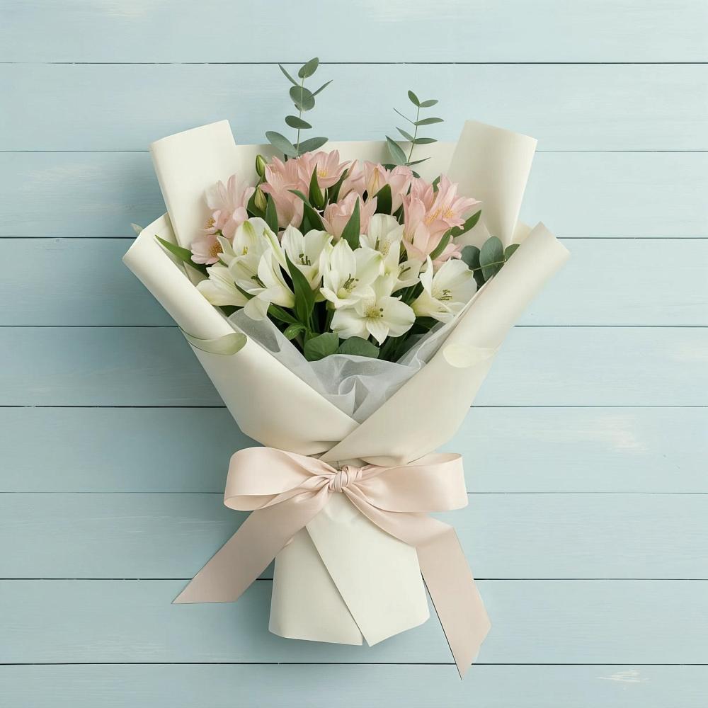 Букет цветов из: Альстромерии в Яблочном