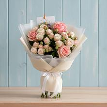 Букет цветов из:  Розы #REPLACE_PRED# Яблочном