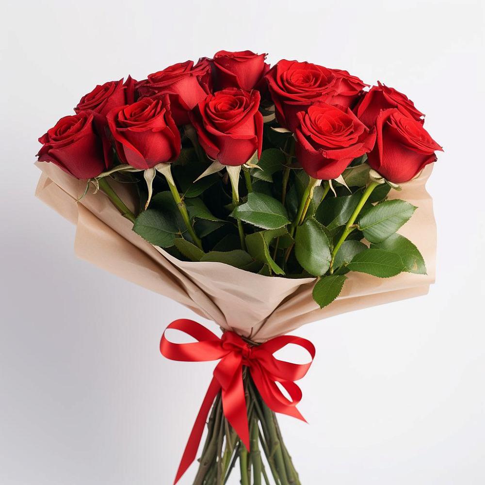 Букет 11 Красных роз Эдлесс Лав в Яблочном
