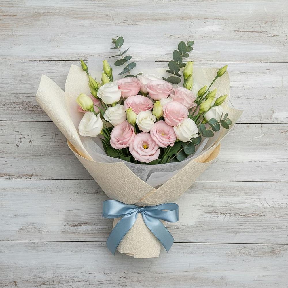 Букет цветов из: Лизиантусы в Яблочном